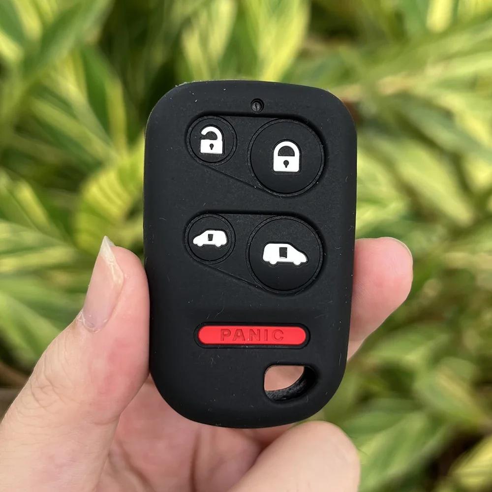 5 Button Silicone Car Key Cover Case Protect Skin Rubber Shell Holder for Honda Odyssey Mini Van 1999 2000 2001 2002 2003 2004