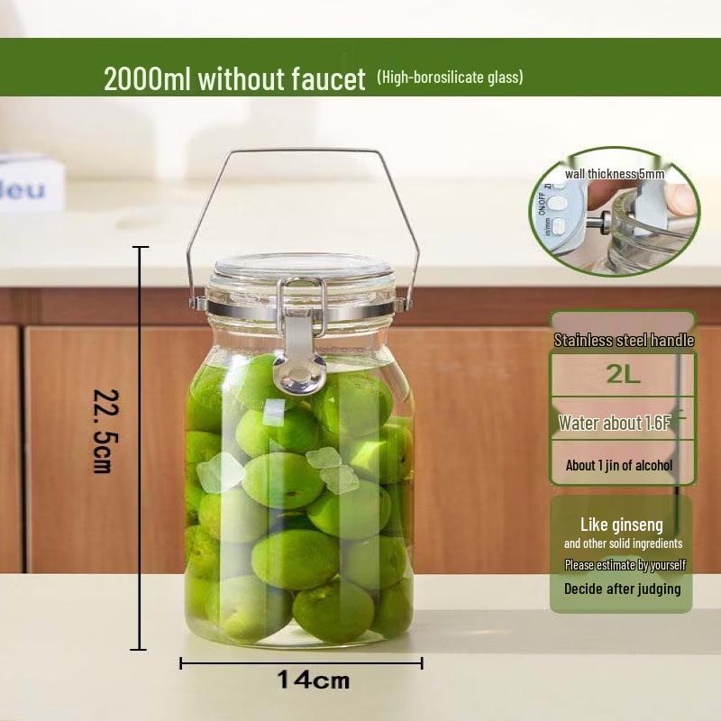Lantuan Home Fermentation Jar with Automatic Exhaust (2-Pack)