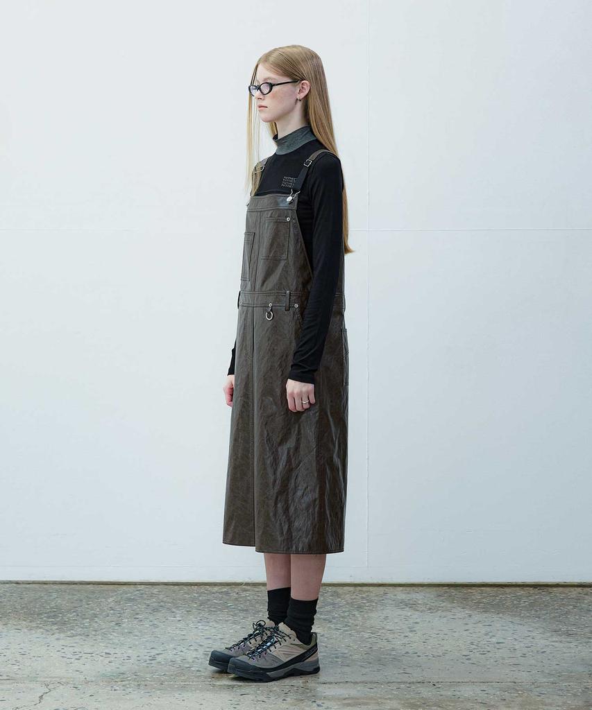 Yusentig Suspender Leather-Like Dress Al4Ao61093