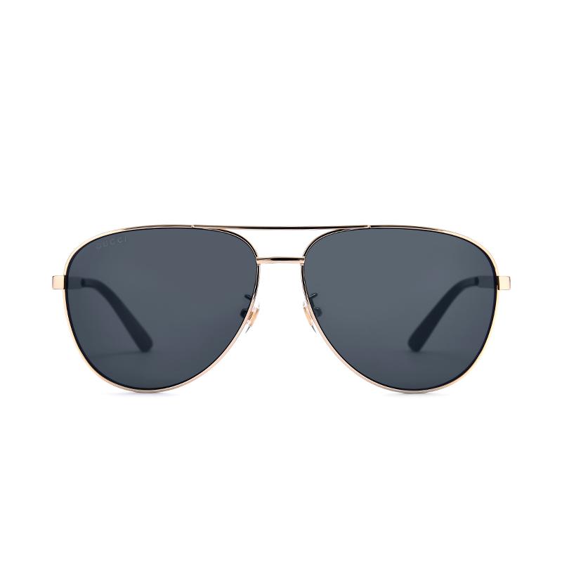 GUCCI Sunglasses Enamel Mirrors Toad Mirrors Metal Aviator Sunglasses Men's Blue