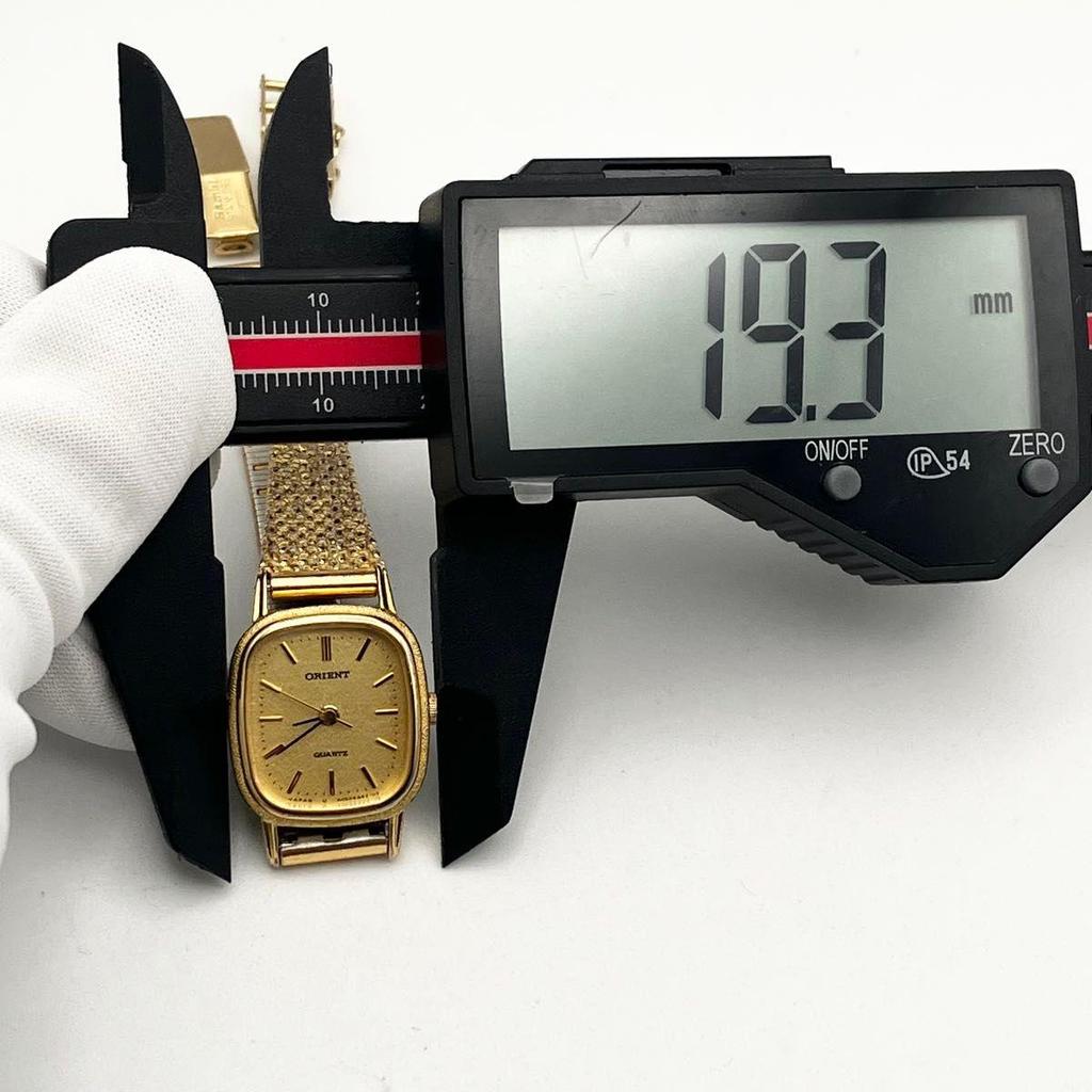Used In Good Working Condition Orient Watch Ladies Square Gold Quartz New Battery ORIENT