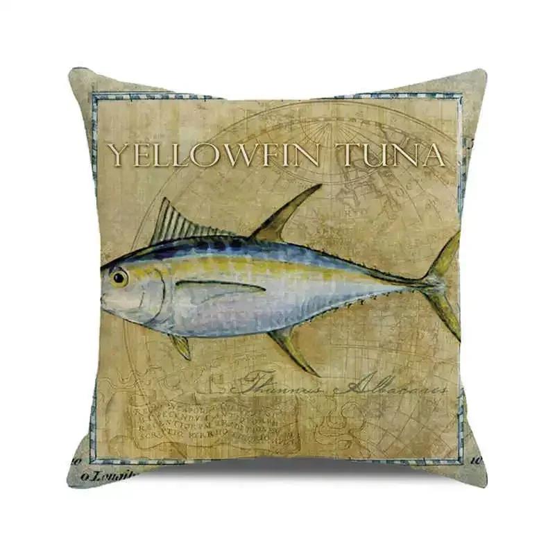 Beautiful Fish Pillowcase for Pillow Shark Pillow Case Decorative Cushion for Elegant Sofa Pillow Cover Interior for Home Decor