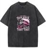 Train Wreck Toot Toot – Graphic T-Shirt: Pink Locomotive Print Cotton Tee