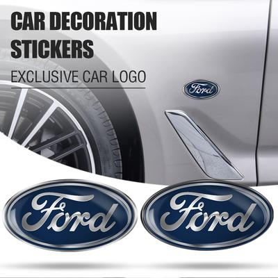 Car Accessory Door Side Aluminum Emblem Trunk Logo Sticker Decor For Mustang Taurus Escape Kuga Explorer ST Racing Shelby