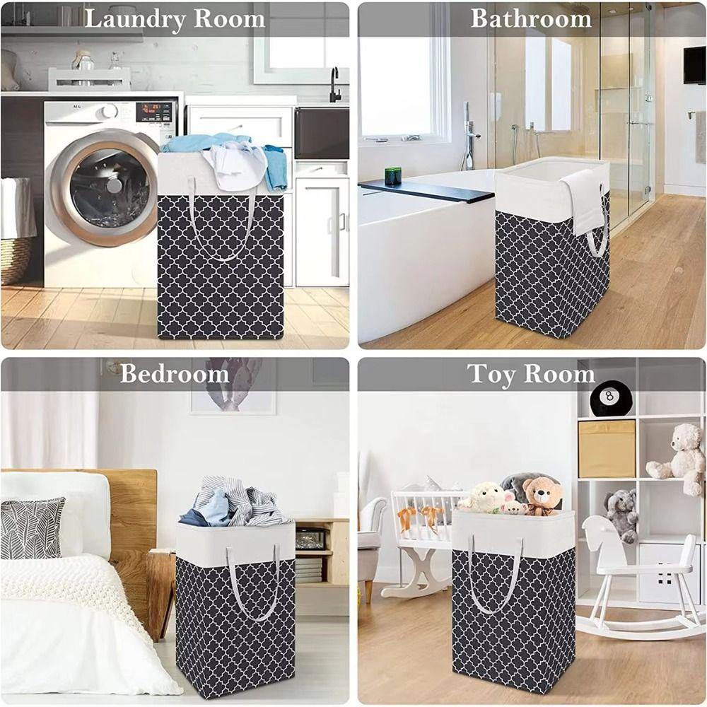 Simple Laundry Basket Collapsible Laundry Organizer with Handle Laundry Hamper  for Home