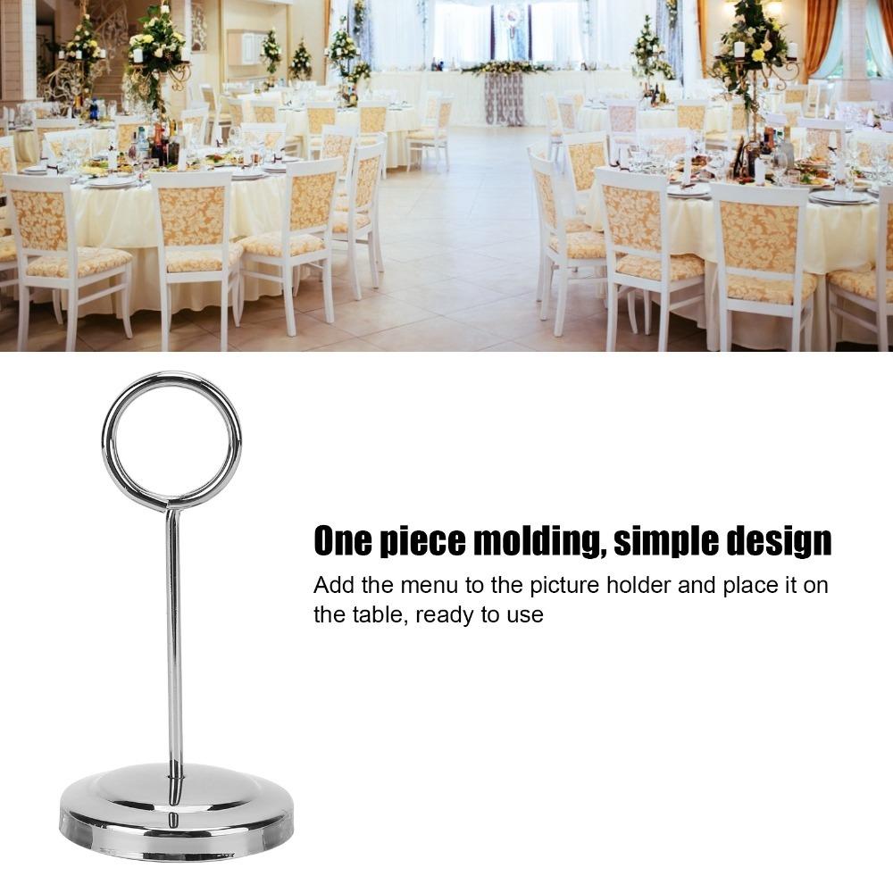 Durable Table Number Holder Stainless Steel Memo Note Holder Place Card Holder Wedding