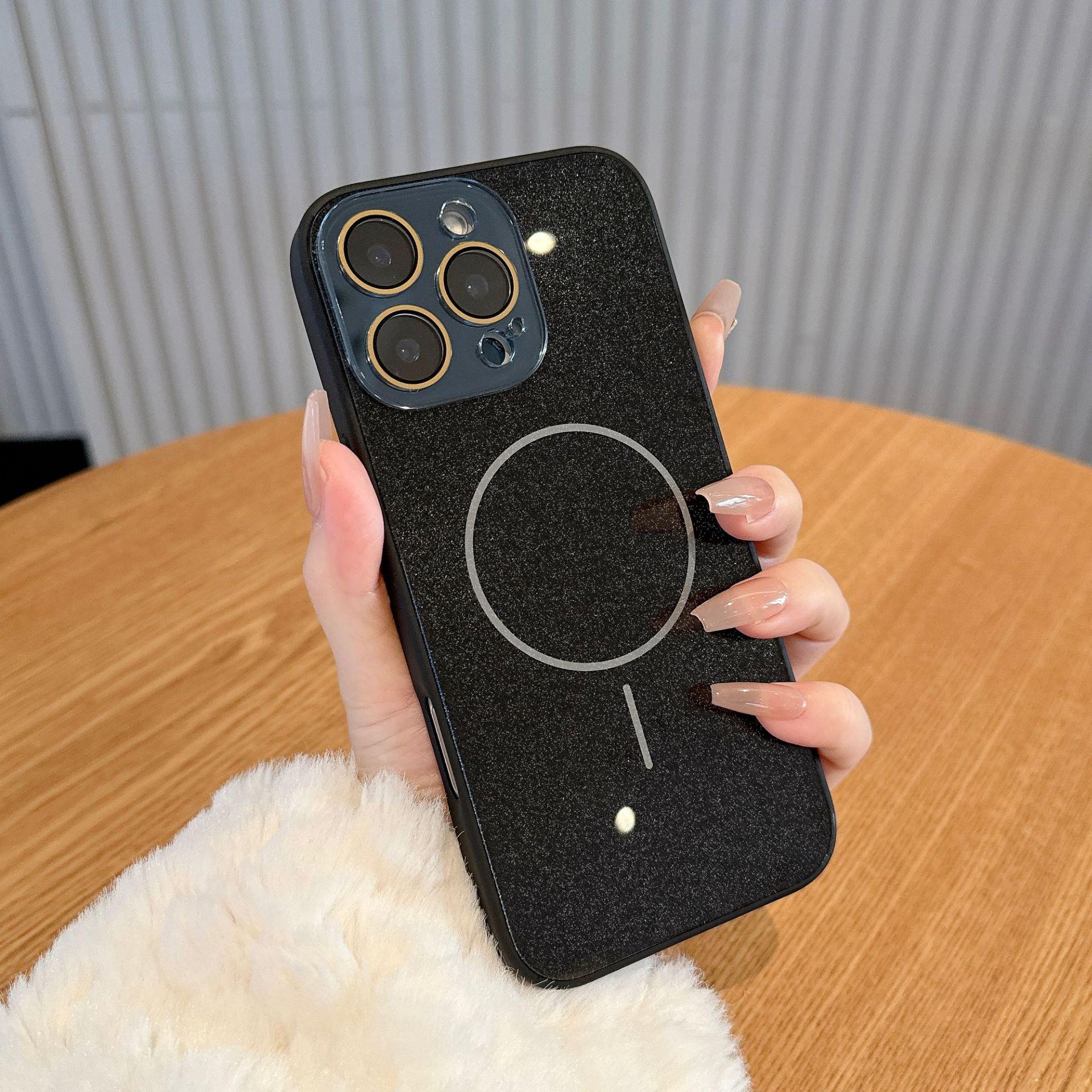 

Магнитный чехол для телефона с тонким кольцом подходит для защитных чехлов Apple 16pro, чехлов для iPhone15max, дышащий однотонный плюс iPhone11