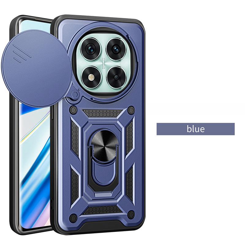 Funda For Redmi Note 14 Pro 5G Case Shockproof Armor Slide Lens Back Cover For Redmy Note14 Note14pro Plus 5G Ring Stand Cases