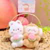 Rabbit Magnetic Otter Keychain Panda Korean Style Cartoon Couple Pendants Turtle Mental Plush Animal Key Buckle Party