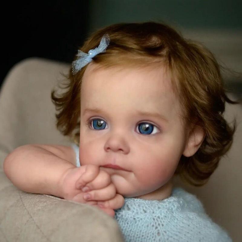 Lifelike 60 Cm Reborn Doll Toddler Girl Maggie Handmade 3D Painted Princess Simulation Baby Toys for Kids Children Puzzle Toy Birthday Gifts