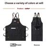 New Fashion Canvas Kitchen Aprons For Woman Men Chef Work Apron For Grill Restaurant Bar Shop Cafes Beauty Nails Studios Uniform