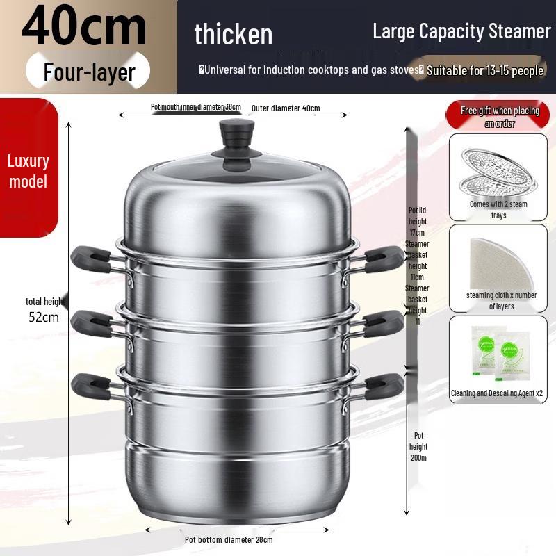 Wutuo 304 Stainless Steel Multi-Function Steamer Pot