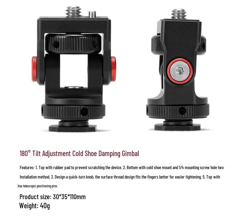 Manjike Portable Aluminum Phone Cage with Light and Mic for Live Streaming