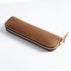 Portable Handmade Pencil Case Cowhide Compact Pen Bag Retro Zipper Closure Pen Protective Sleeve School Supplies