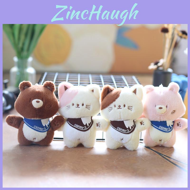 Chaveiro Adorável de Urso de Pelúcia Brinquedo Animal de Desenho Animado Fofo Acessório Charmoso de Bolsa Macio
