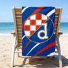 Croatian Football Crest Design Microfiber Beach Towel, Lightweight And Quick-Dry, for Summer Travel, Beach Essential, Swimming Pool Outdoor