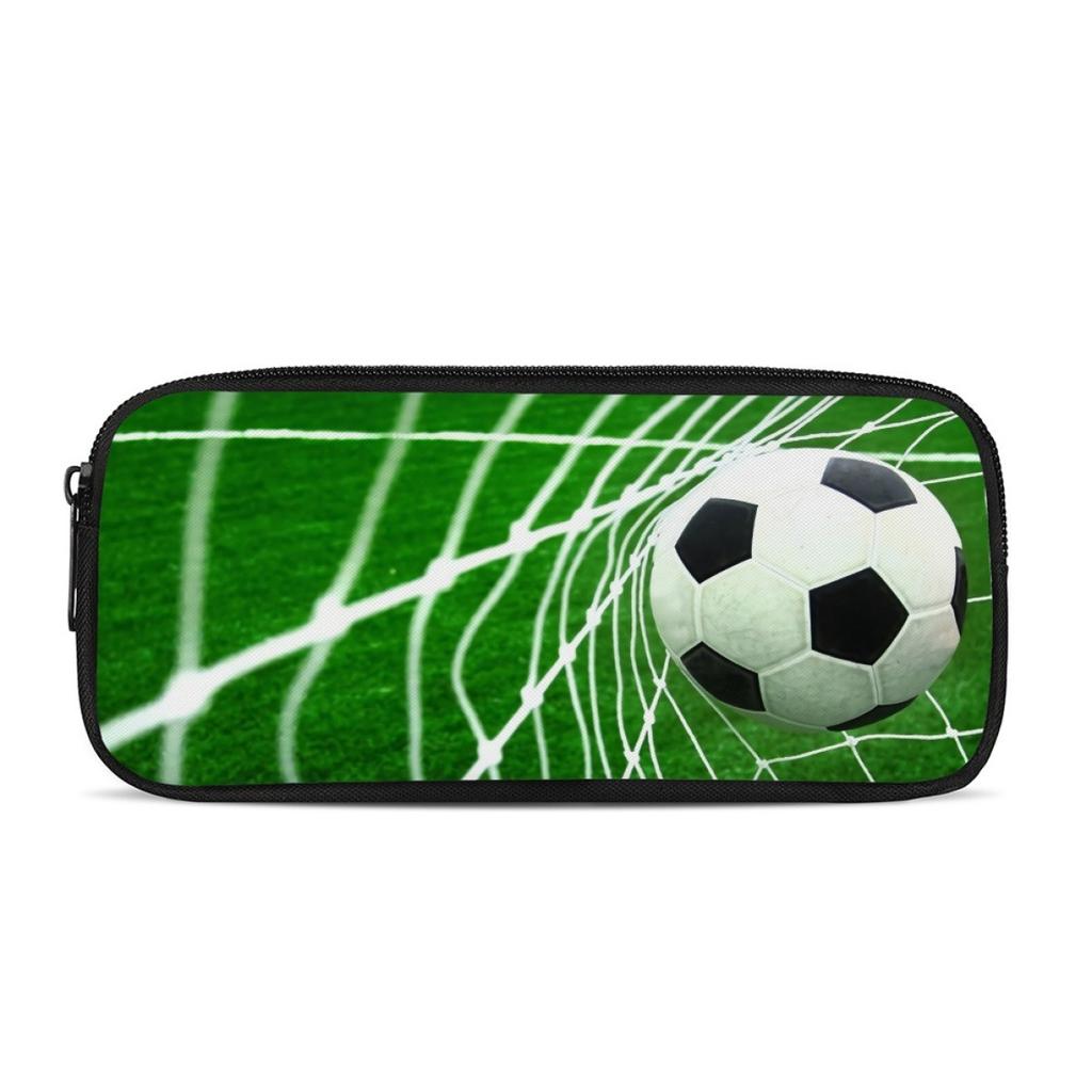 Formulation of World Cup football printed pencil bag with horizontal zipper and large-capacity stationery bag