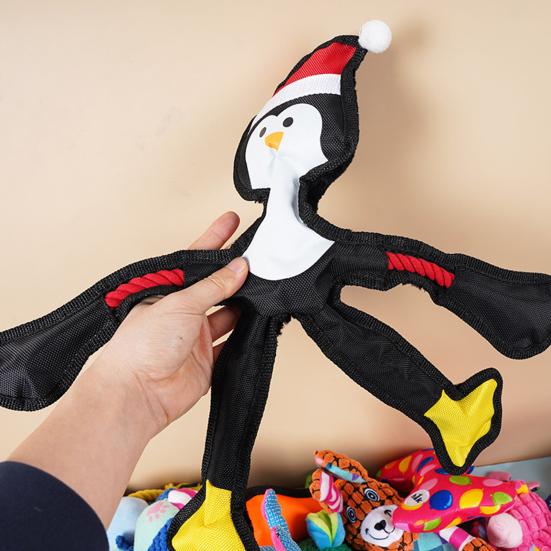 Plush Animal Dog Toy Stuffed Dog Chew Toy Chick Squeaky Oxford Cloth Animal with Long Limbs