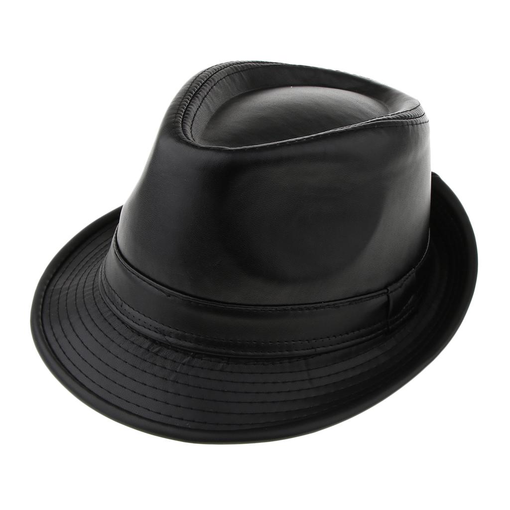 Buy Unisex Retro Faux Leather Pork Pie 