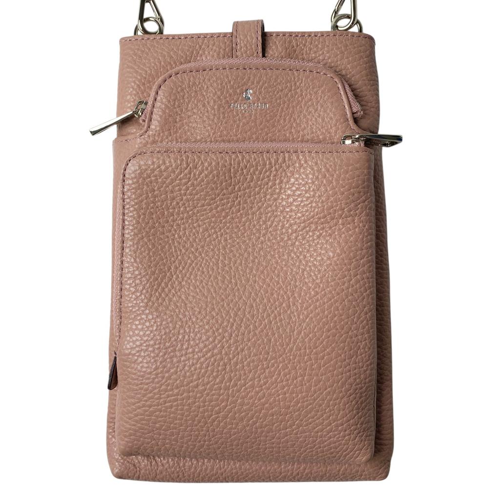 Used Shoulder Bag Pink leather Women