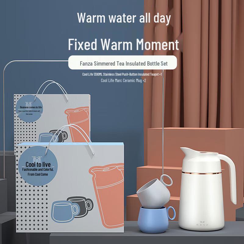 Faenza Stainless Steel Insulated Tea Pot Set