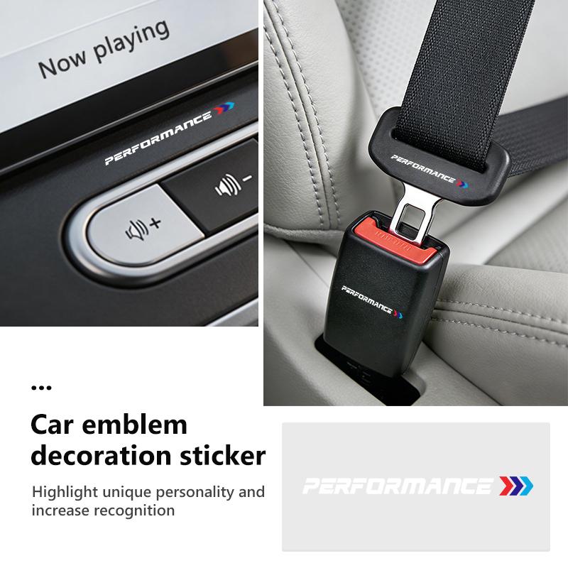 Universal Car Logo Emblem Badge Metal Sticker Decal Accessory For BMW Performance M Alpina E71 E83 F30 M6 F01 F20 X1 X2 X3 H1