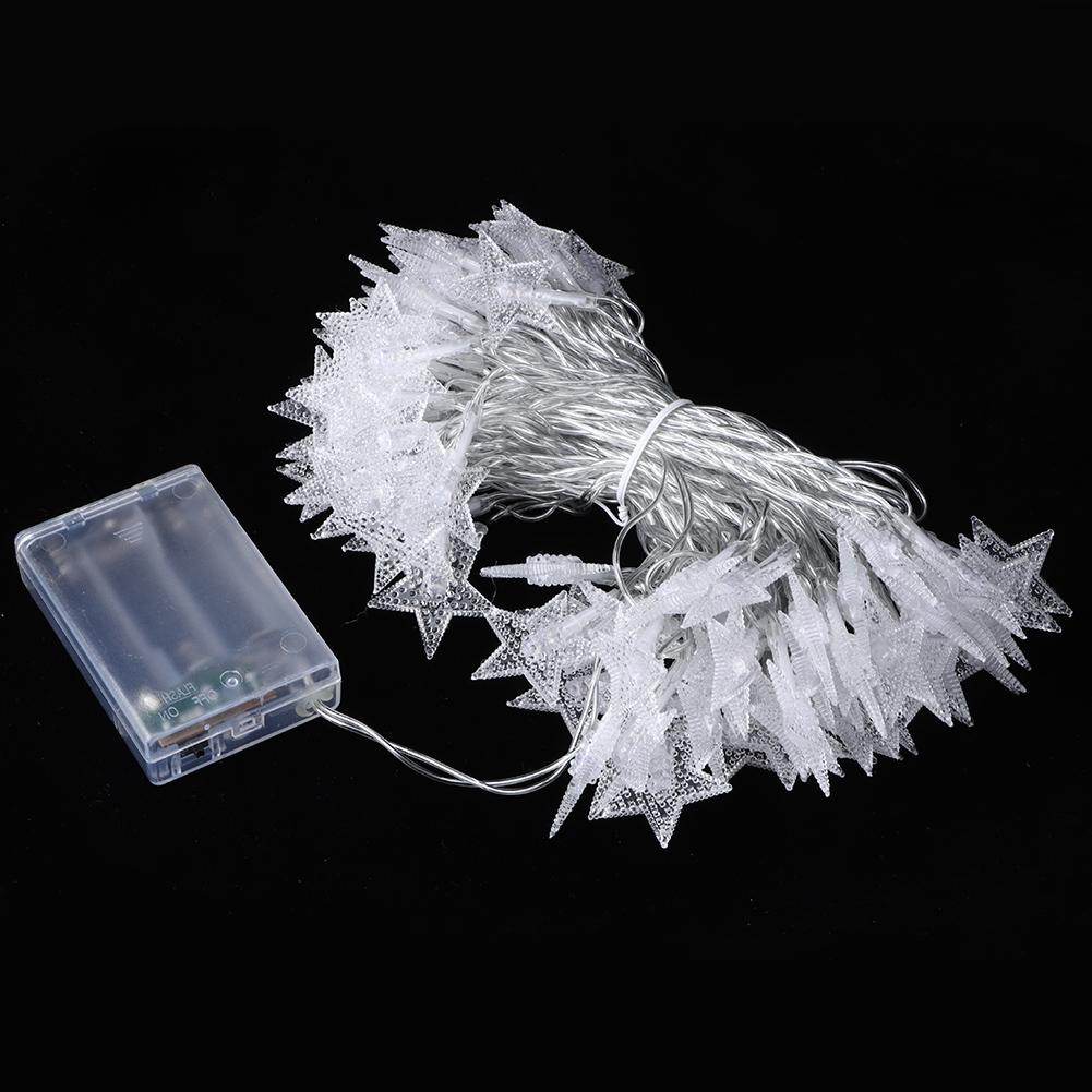 Five Pointed Star String Light Battery Operated LED Lamp Decor for Indoor Outdoor Decoration(10m 80LED with Flashing