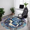 1pc Celestial Mermaid Office Round Area Rug, Indoor Mat Suitable For Office, Under Office Chairs Bedroom Living Room Home Decor, Room Deco