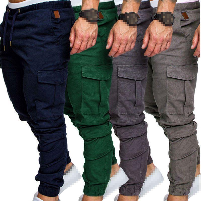 Mens Urban Fashion Slim Fit Zipper Shirring Twill Cargo Jogger Pants In Premium Quality Cotton Blend