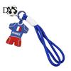 National Team Keychain Pendant, Thick Braided Rope Mini Football Soft Rubber Jersey Charm Key Holder, Argentina Brazil Germany Colors Fan Gift