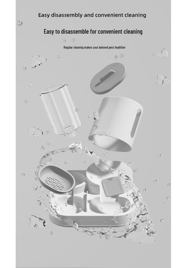 Automatic Pet Water & Food Dispenser - Large Capacity, No Plug-in Needed
