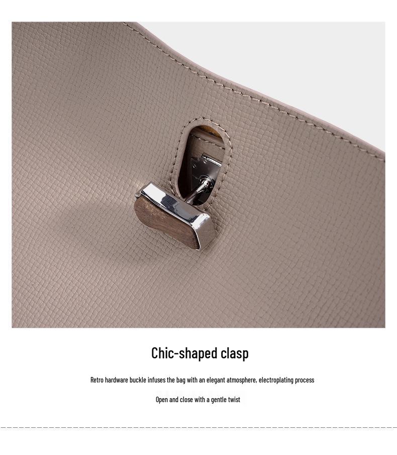 Bamboo Joint Design Large Capacity Handbag: Advanced Korean-Style Crossbody Bucket Bag 2025