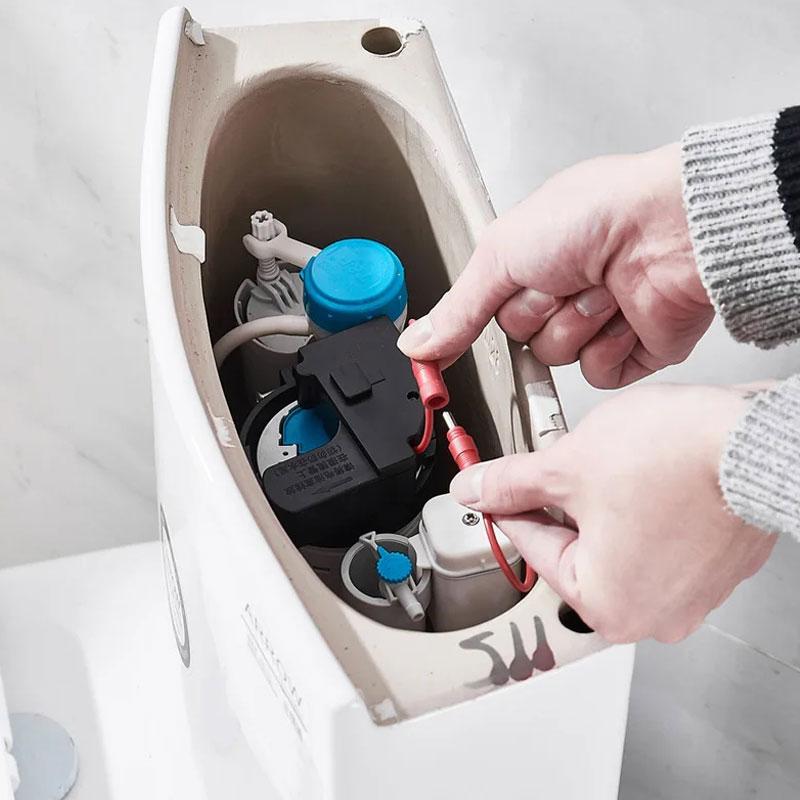 Toilet Automatic Flush Sensor Touchless Toilet Flush Button Intelligent Automatic Toilet Flushing Button On-Touch Drain Switch