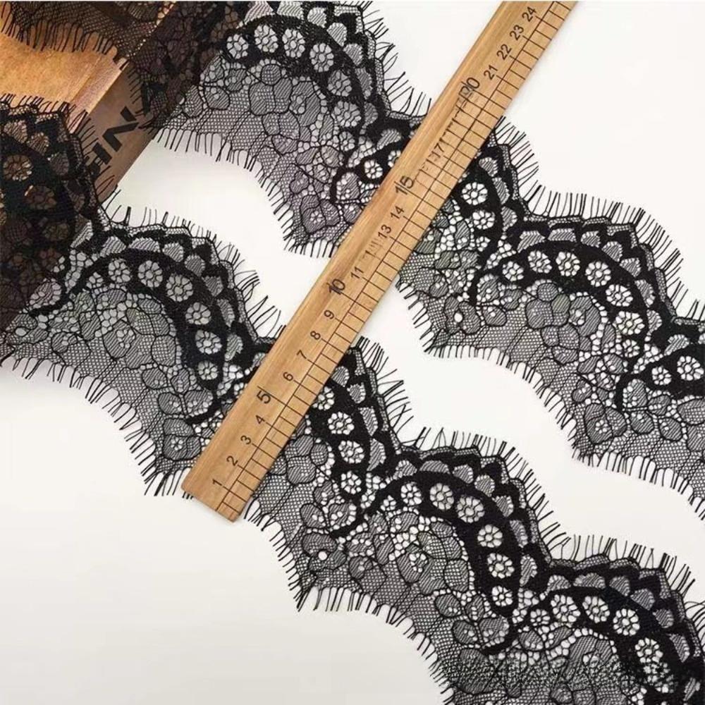 Black White Color Lace Fabric Trim 3 Yards Length Knitted Lace Fabric  For DIY Dress