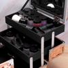 Professional Portable Cosmetic Bag Suitcases Cosmetics Large Capacity Women Travel Makeup Bags Box Manicure Cosmetology Case 9 x 6 x 6 inchesinches