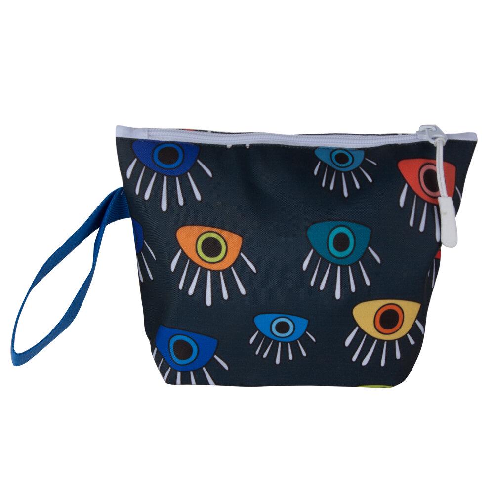 

Biggdesign Eyes On You Makeup Case, Makeup Bag, Cosmetics Bag, Women Bag, Denim and Polyester