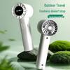 Compact Handheld Rechargeable Cooling Fan with Turbine Blades for Outdoor Travel