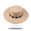 Autumn and winter hats women's large brim felt top hats men's and women's woolen jazz hats