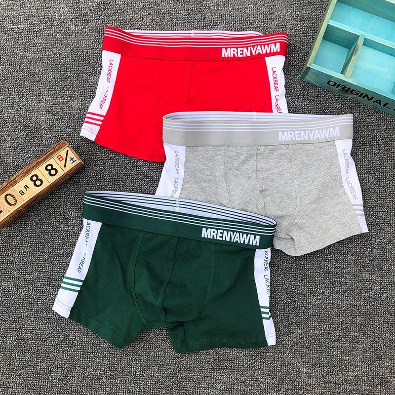 

3 шт./лот, хлопковые шорты-боксеры, мужские трусы в полоску, мужские трусы-боксеры, нижнее белье для мужчин, мягкие сексуальные 2XL