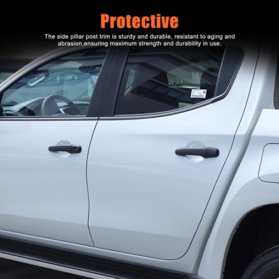 Matte Black Door Handle Keyhole Cover For Mitsubishi Triton L200 Ute Truck 19-23