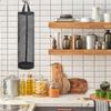 2pcs Mesh Plastic Bag Holder Carrier with Stick Hooks Garbage Bag Storage Organizer