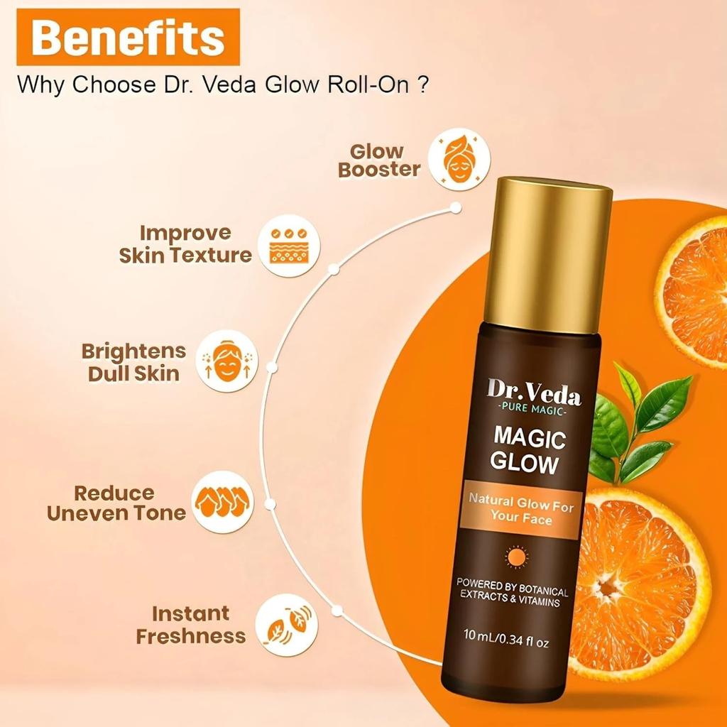 Dr. Sérum Facial Veda Magic Glow Roll-On 10 ml