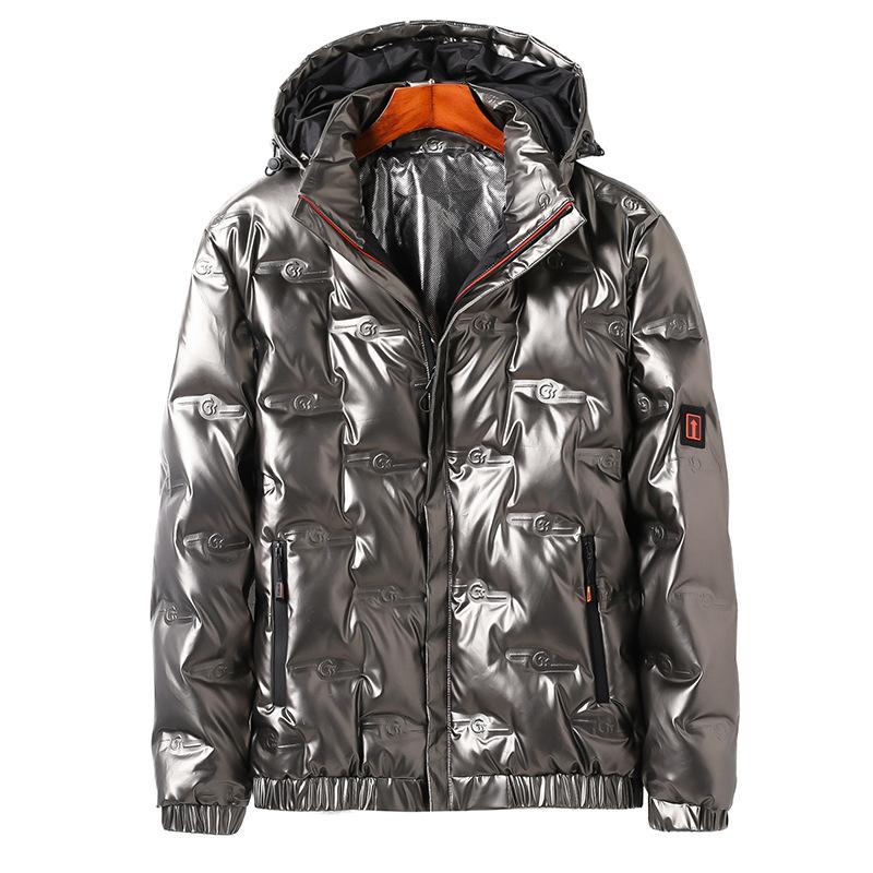 

Мужская зимняя глянцевая белая куртка из утиного пуха модная повседневная и универсальная теплая и ветрозащитная мужская молодежная куртка с капюшоном 5XL