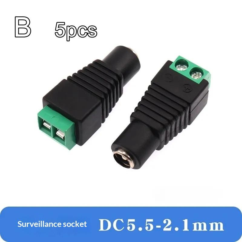 No Soldering Male Female Camera Monitoring Video Cable Plug Connector for Home Security Camera Cabling Installation