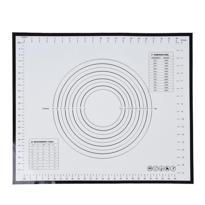 Silicone Pastry Mat Silicone Baking Mat for Fondant Rolling Dough Pie Crust Pizza CookiesBlack