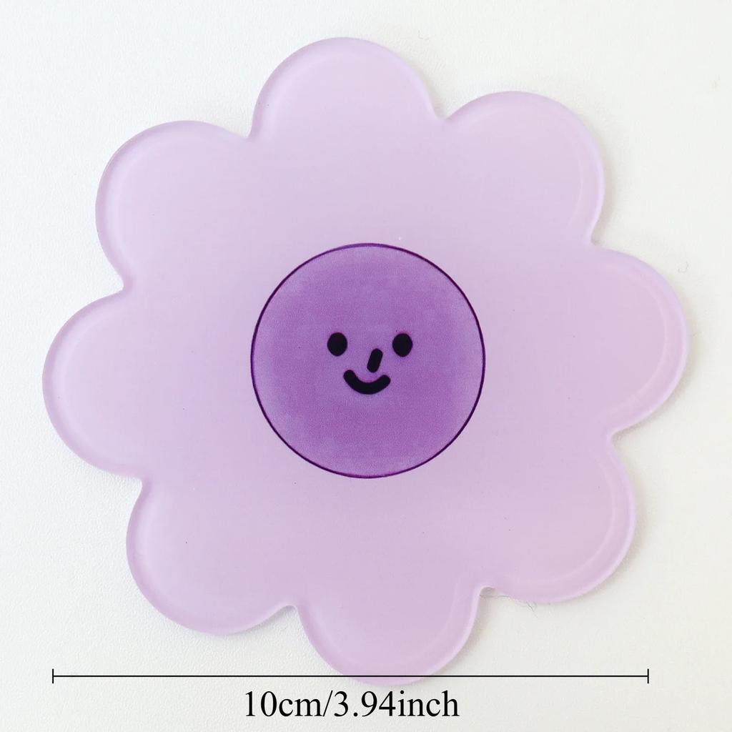 Blumenuntersetzer aus Acryl, wasserdicht, wärmeisolierend, rutschfest, für Kaffeetassen, süße Blumen-Pads, Küchengeschirr-Pad, Dekoration