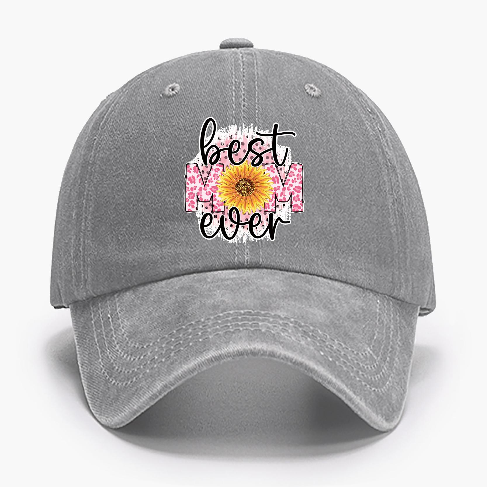 

Бейсболка с цветочным принтом «Лучшая мама на свете» — регулируемая, легкая хлопковая кепка для папы для женщин и мужчин, идеально подходит для рыбалки и активного отдыха as the picture светло-серый