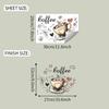 Self-adhesive Coffee Cup Pattern Wall Stickers DIY Wall Decoration for Living Roon Kitchen Office Cafe Background Decoration