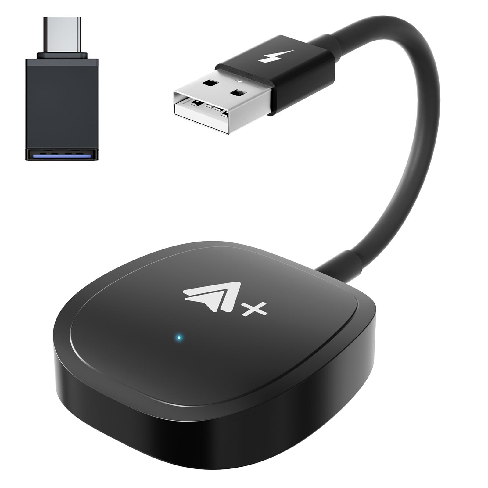 

020-7++ Wireless Android Auto Adapter Video Streaming Wired to Wireless USB Dongle Black