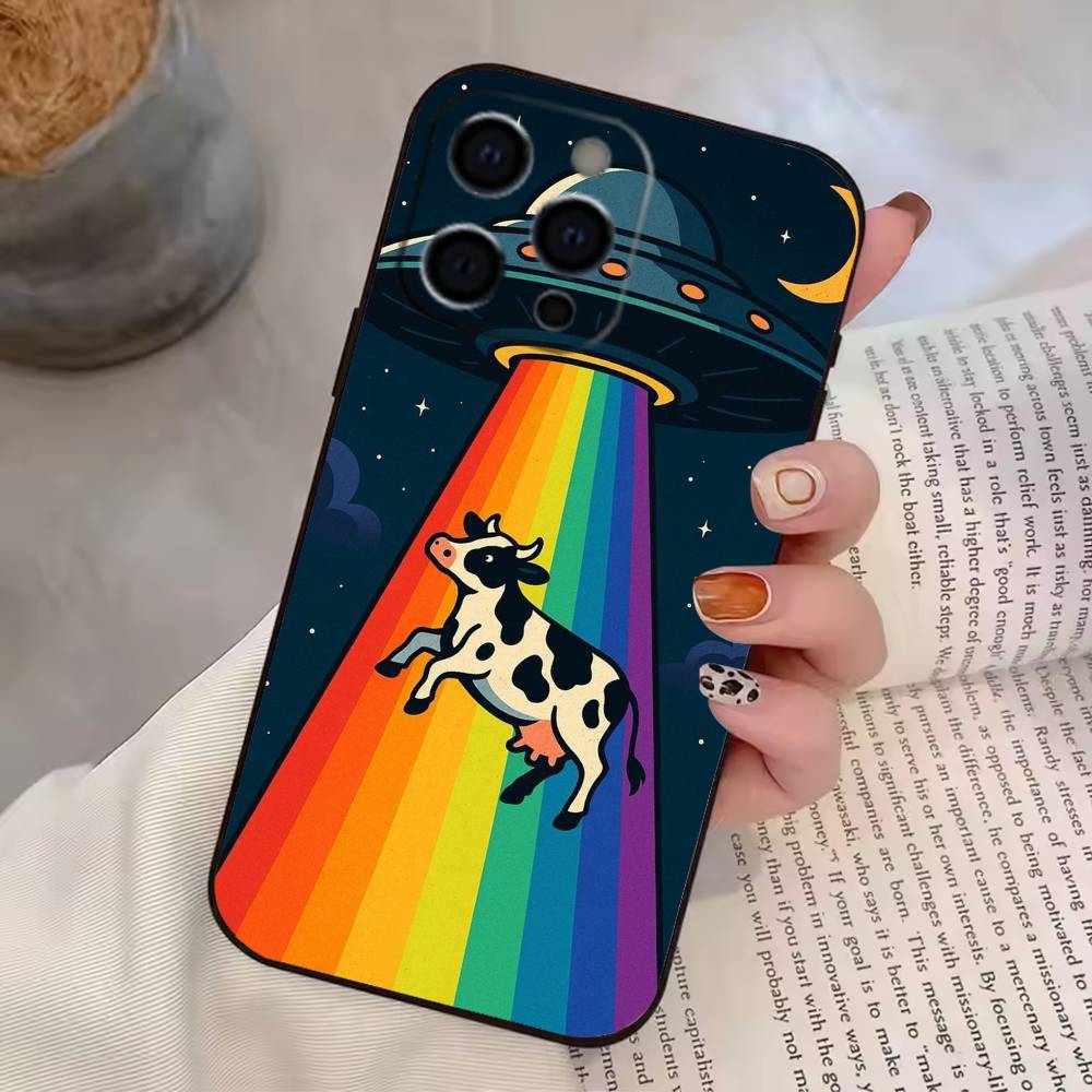 Aesthetics Cartoon Alien Space Phone Case Silicone Soft For IPhone 17 16 15 14 13 12 11 X XR Plus Pro Max Plus
